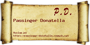 Passinger Donatella névjegykártya